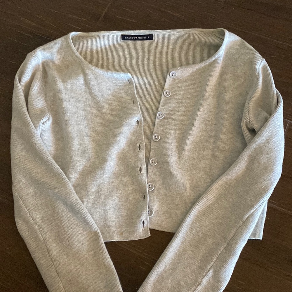 brandy Melville knit button up shirt sweater top